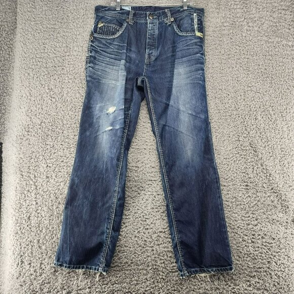 Parish Other - Parish Nation Jeans Mens 36x32 Distressed Button Fly Y2K Baggy *Read*